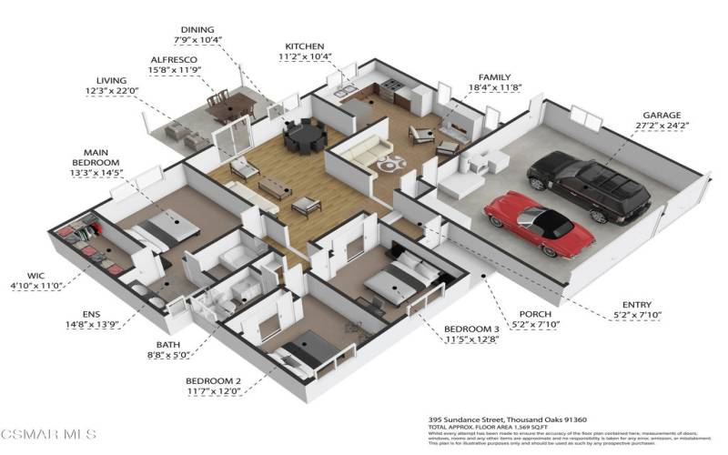 Measured 3D Floor Plan