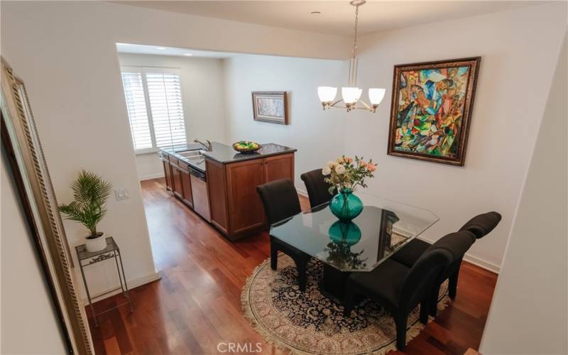 Dining area and kitchen