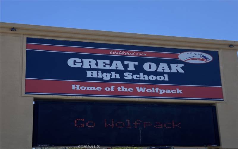 Walk to Great Oak High School, Gardner Middle School, and Lusenio Elementary School