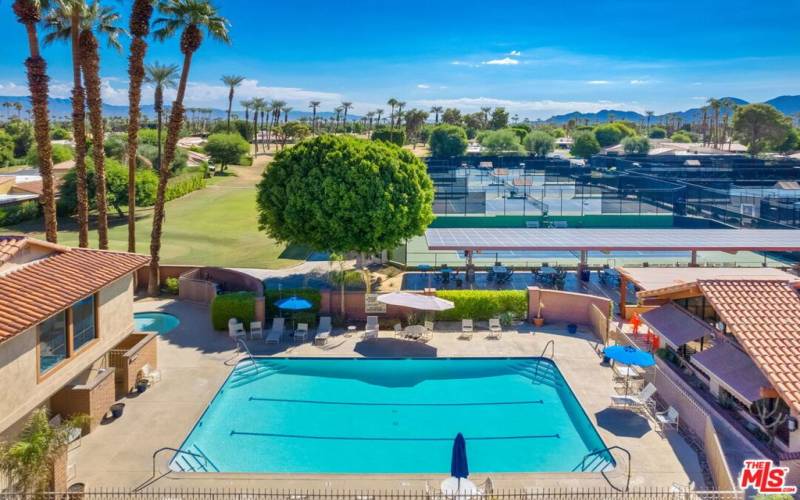 This is the clubhouse pool for laps & aerobics, 20 other pools in complex