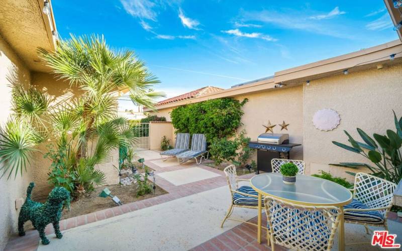 Tranquil front patio