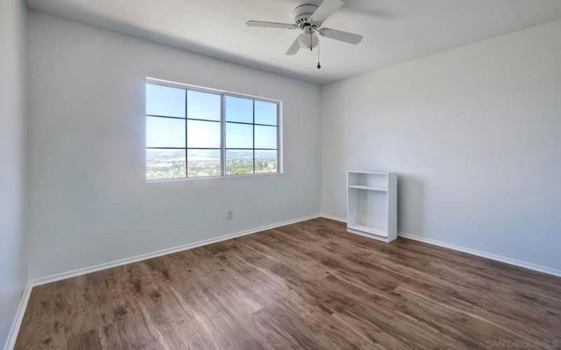 One of two secondary bedrooms