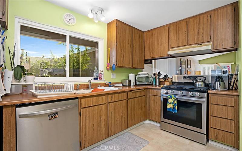 Kitchen from dining area