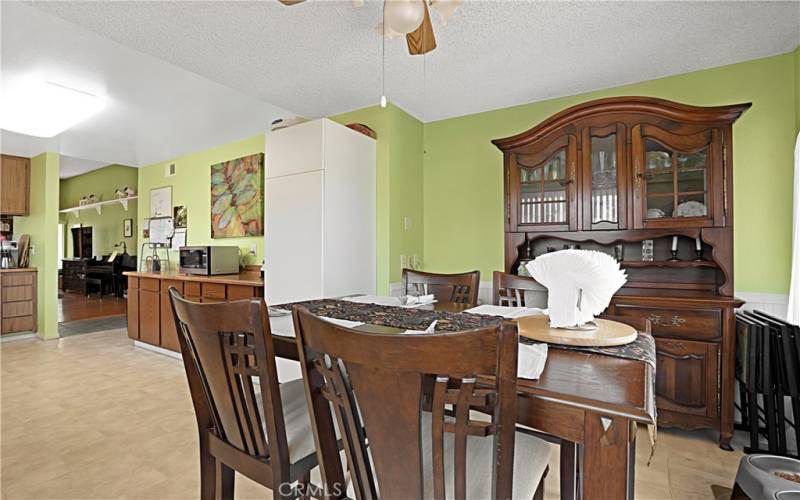 Close up of dining area