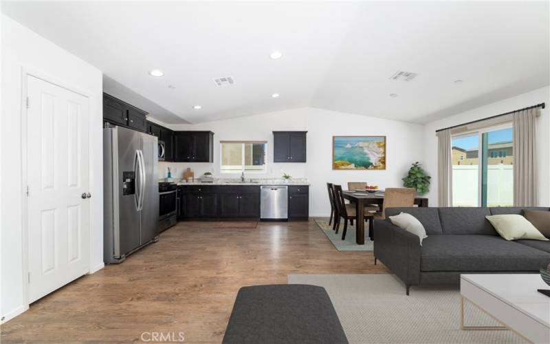 Virtually Staged Kitchen/Family Room
