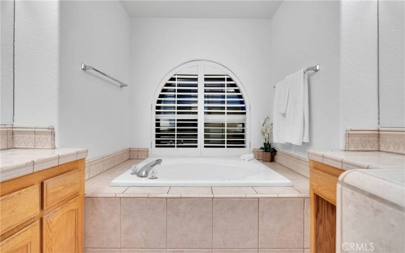 Master bath with soaking tub