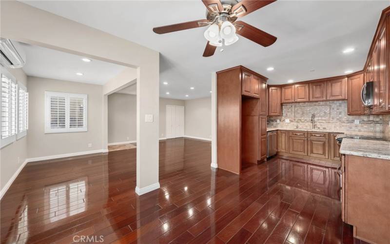 Kitchen to Living Room Area