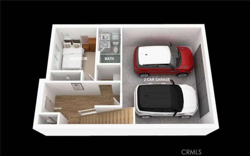 Ground Level 3D Floor Plan