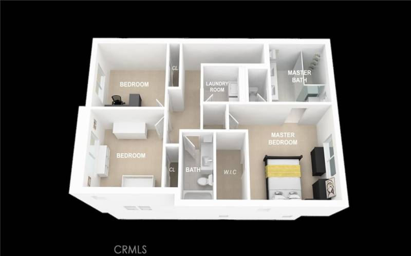 Upper Level 3D Floor Plan