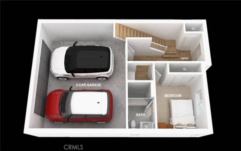 Ground Level 3D Floor Plan