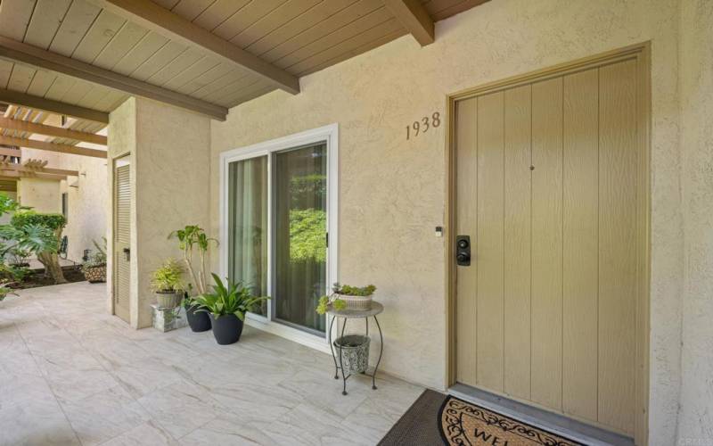 Front door entrance to the house