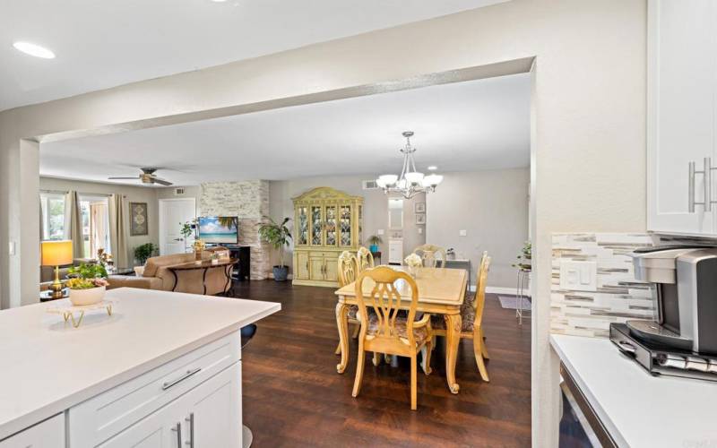 From Kitchen looking out to the dining room