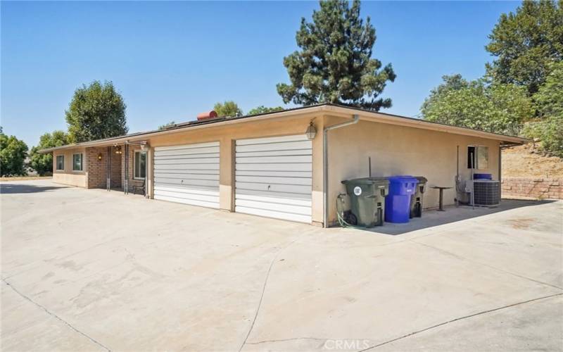 three car attached garage