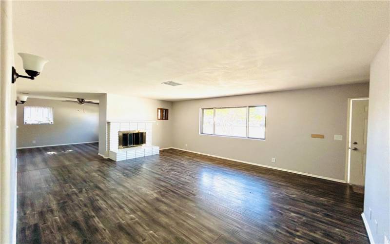 Living room fireplace