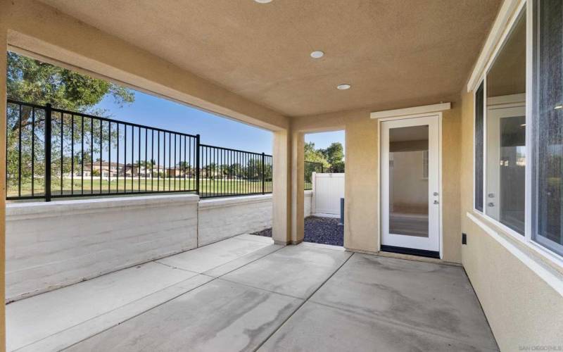 Low maintenance patio off the living room with views!