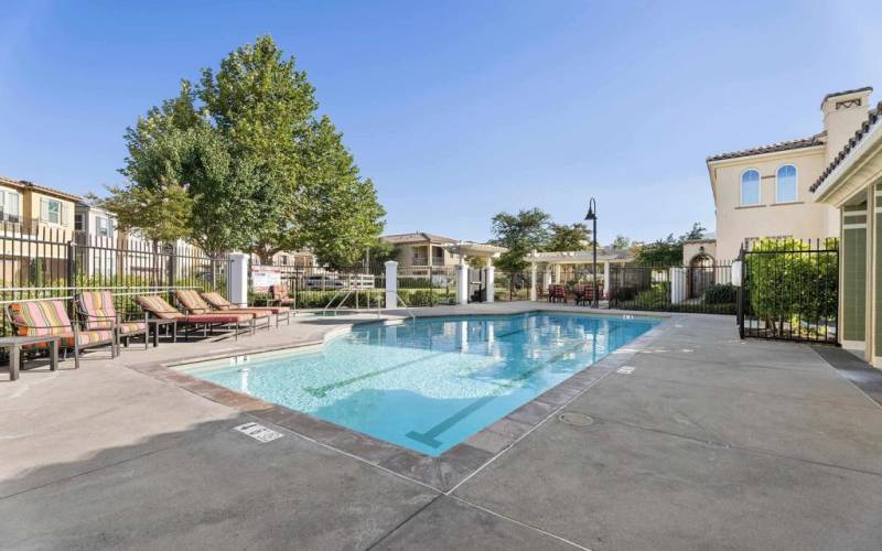 Community pool just across the community road in front of the property