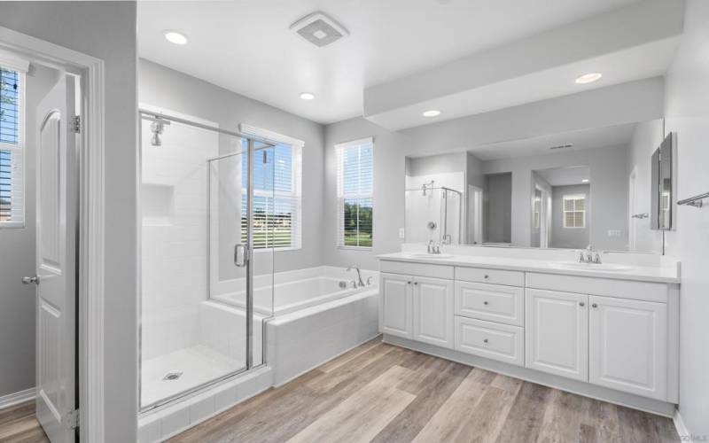 Primary bathroom (stand up shower AND soaking tub) ~ upstairs