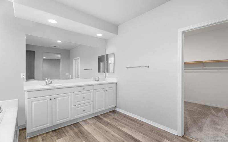 Primary bathroom dual vanity ~ upstairs