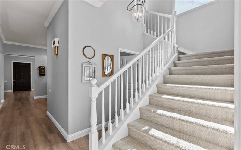 High ceilings staircase with plenty of light