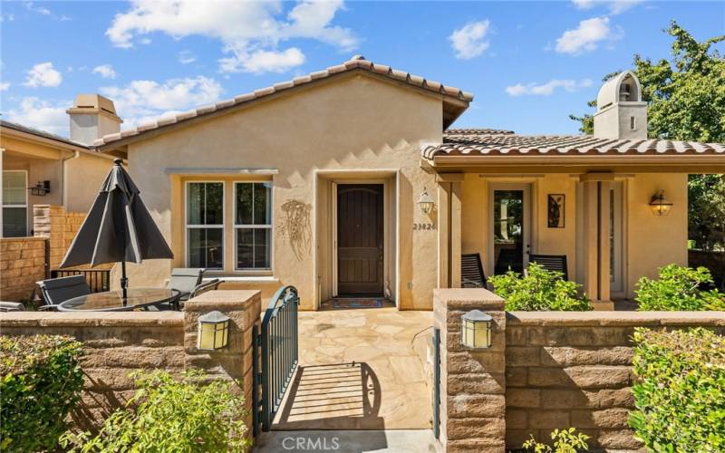 Front Entry and Private Patio