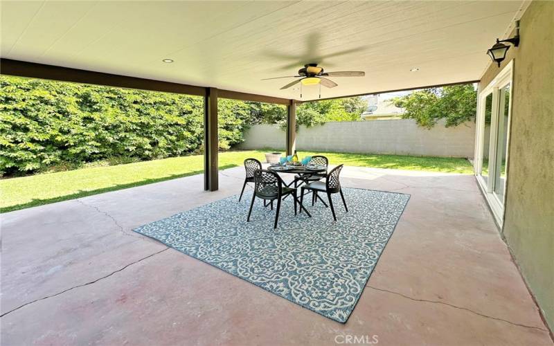 Entertainers backyard has lots of space for your upcoming get-togethers and play time.  Mature landscaping provide privacy.