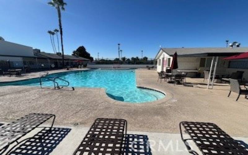 VIEW OF POOL FACING SOUTHEAST.