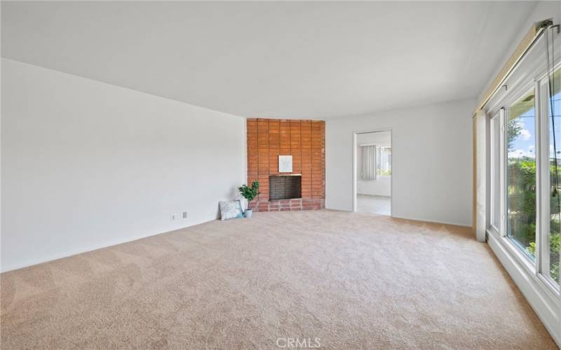 Living Room with huge dual pane windows