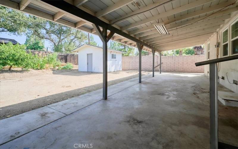 Backyard covered patio