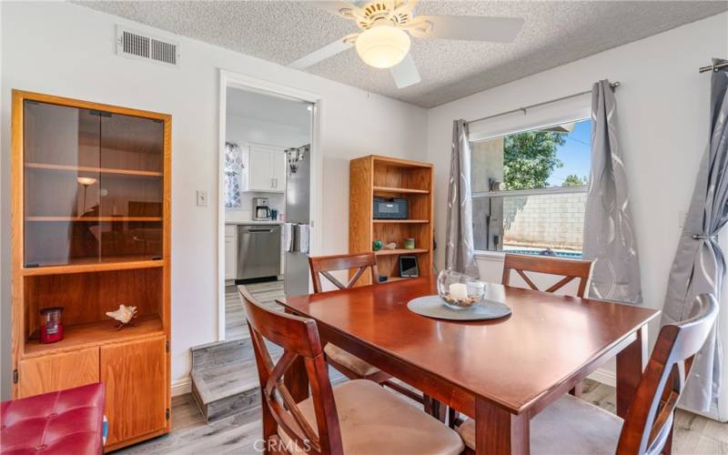 Dining Area and View of Updated Kitchen