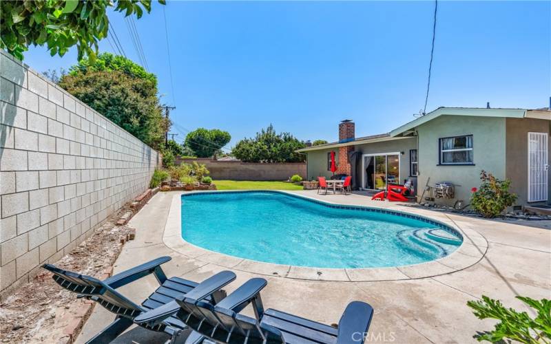 Sparkling Pool and Sitting Areas