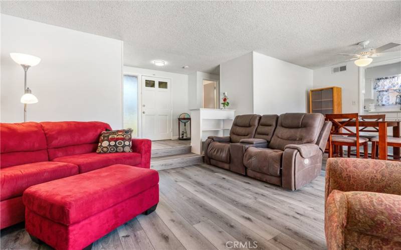 Living Room with View of Entry and Dining Area