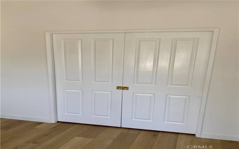 pocket doors open to 2nd bedroom