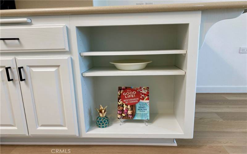 cute nook to display your cookbooks or dishes