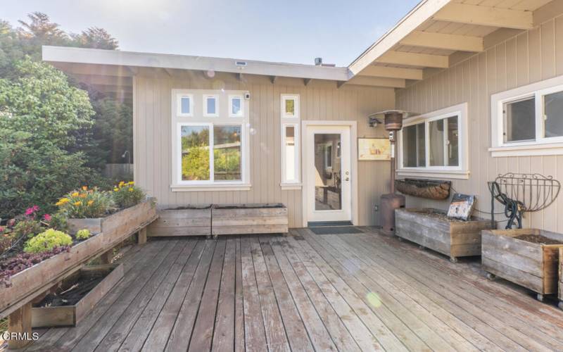 Sundeck toward sunroom