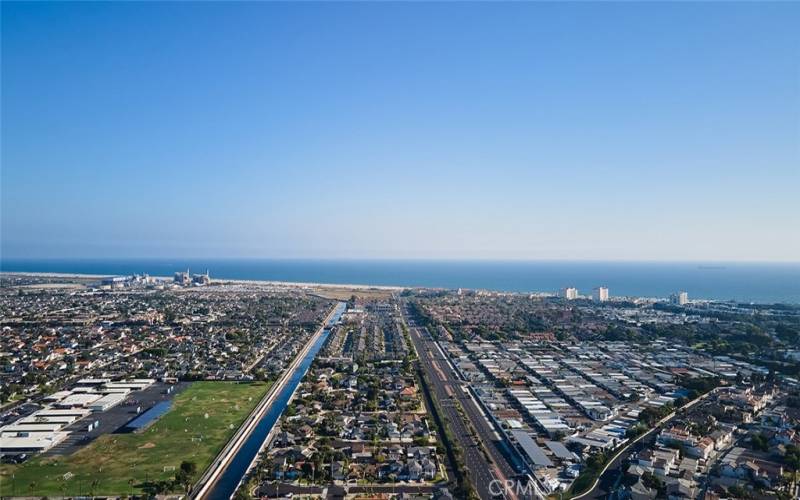 View from the property to the beach