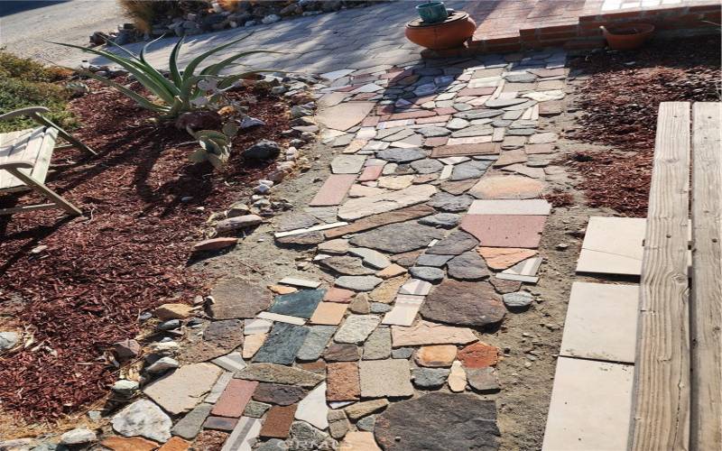 Decorative Pavers as you enter the home.