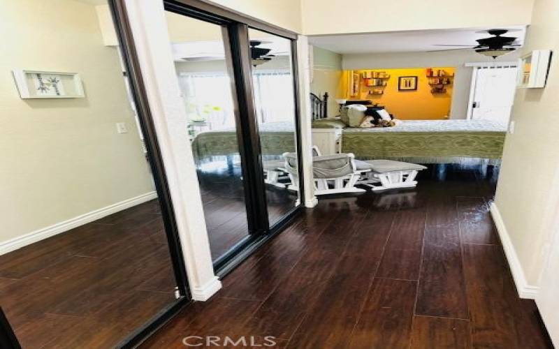 Primary Closet with glass doors