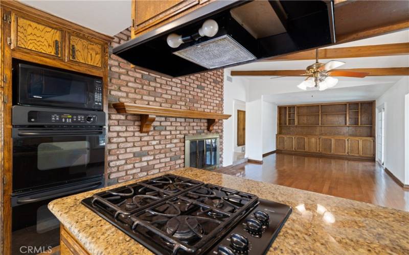 Kitchen open to Dining area