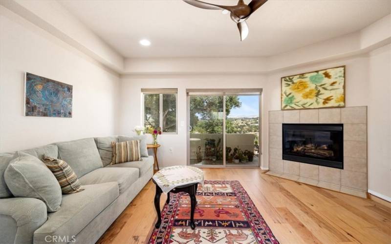 bright and spacious living room with private views