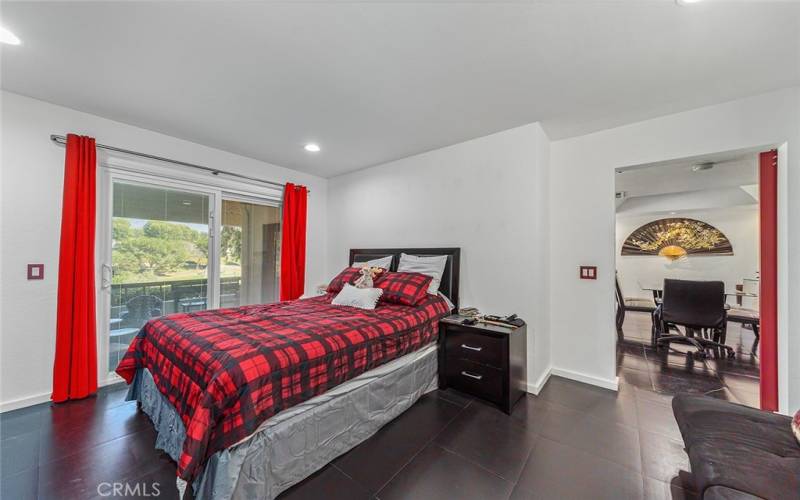 Main bedroom with view of the golf course.