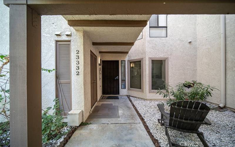 Front door is one level lower than garage with easy exterior stairs.