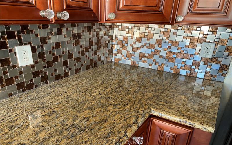 Newer custom granite kitchen counter