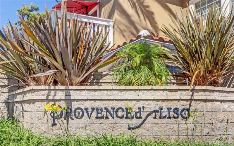 Gated Provence D'Aliso community