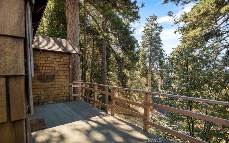 Deck with tree view and valley views