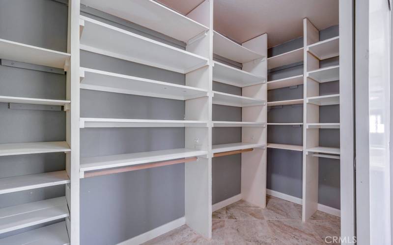 Master Closet with Custom Shelving