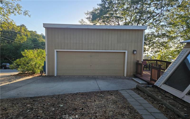 2 Car garage w/extra storage