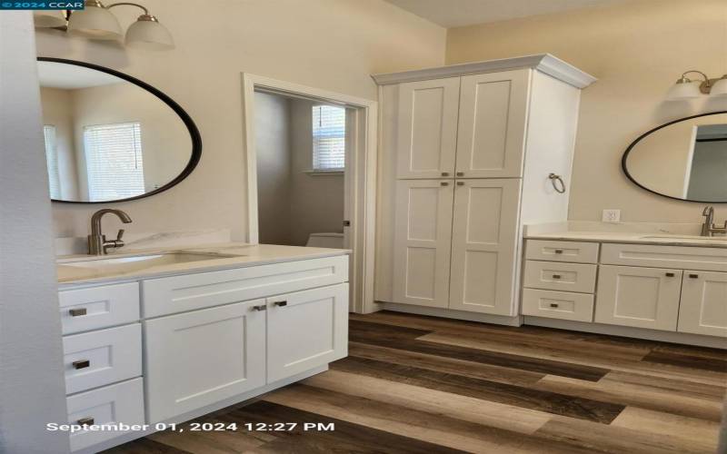 2 Separate Vanities - each with plenty of storage