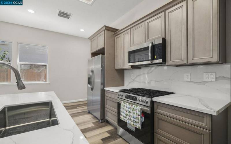 Completely remodeled kitchen.