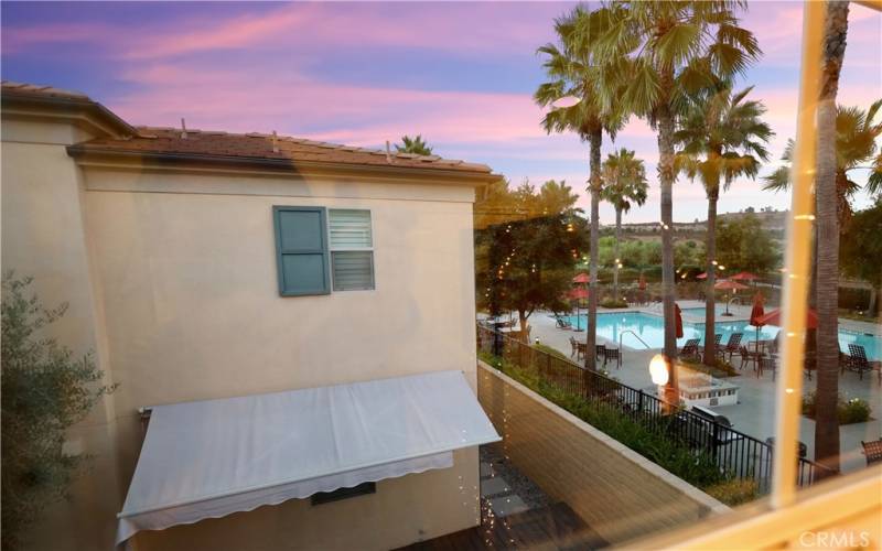 View to the pool