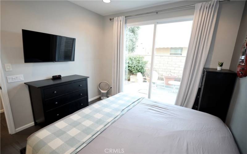 Downstairs Bedroom with Attached Bathroom & Patio